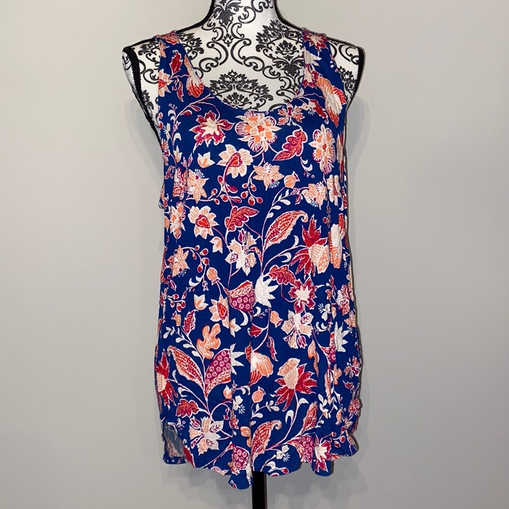 Floral designed race back tank top
